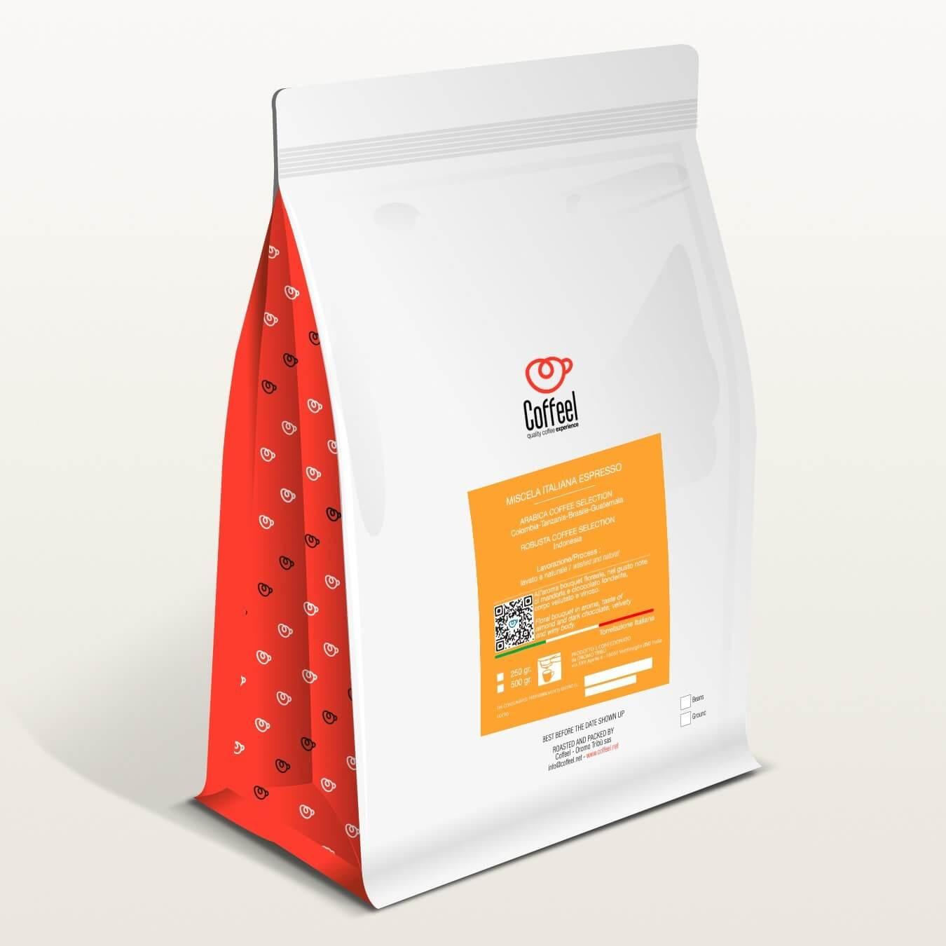 caffè espresso in grani miscela italiana 580 - 500gr