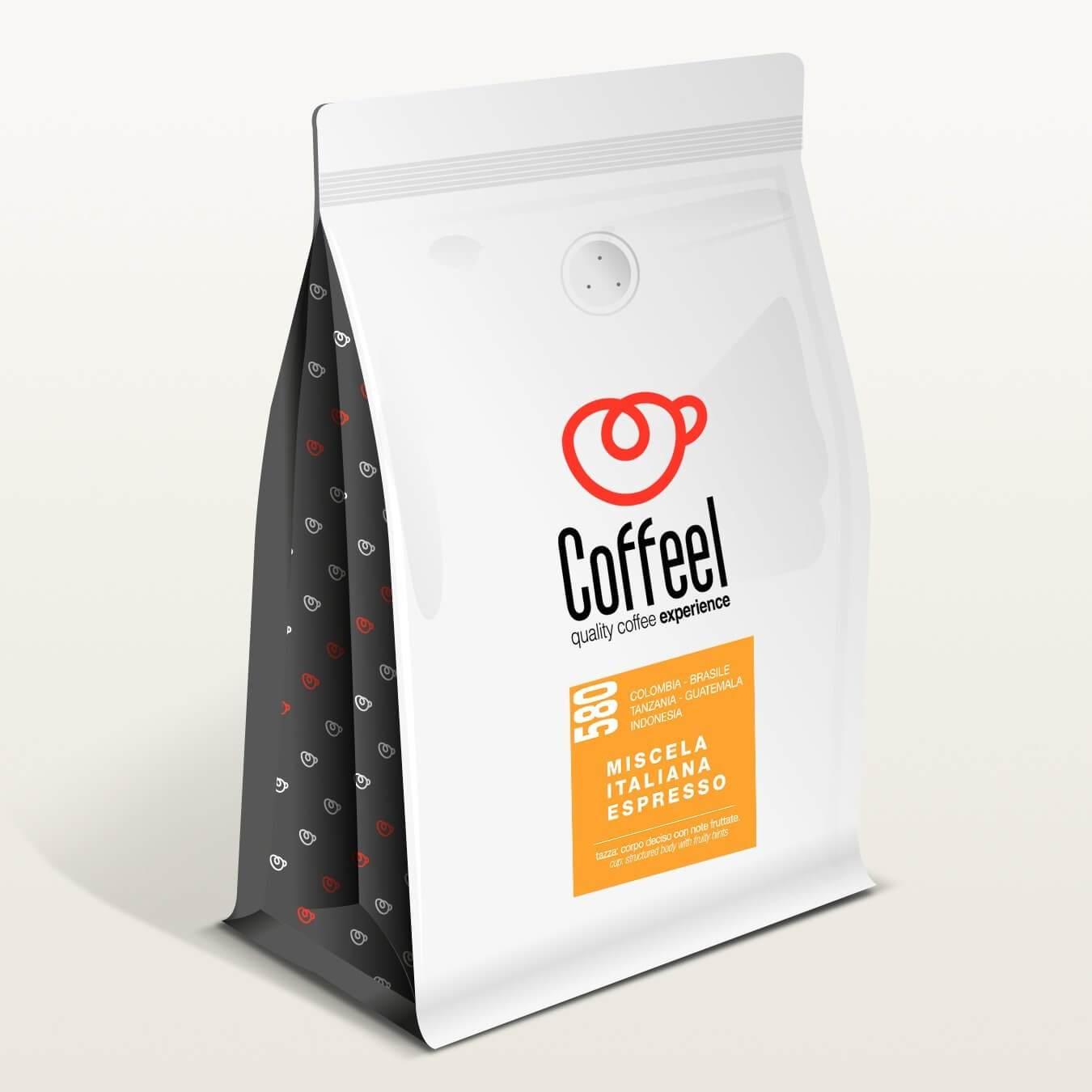 caffè espresso in grani miscela italiana 580 - 500gr
