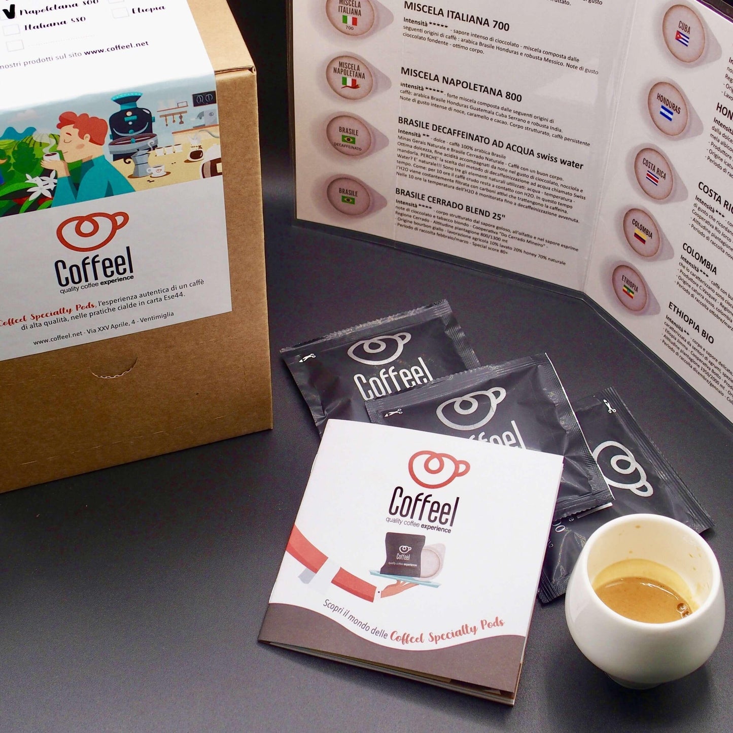 caffè in cialda ese44 decaffeinato dek h2o brasile specialty coffee - 50 cialde